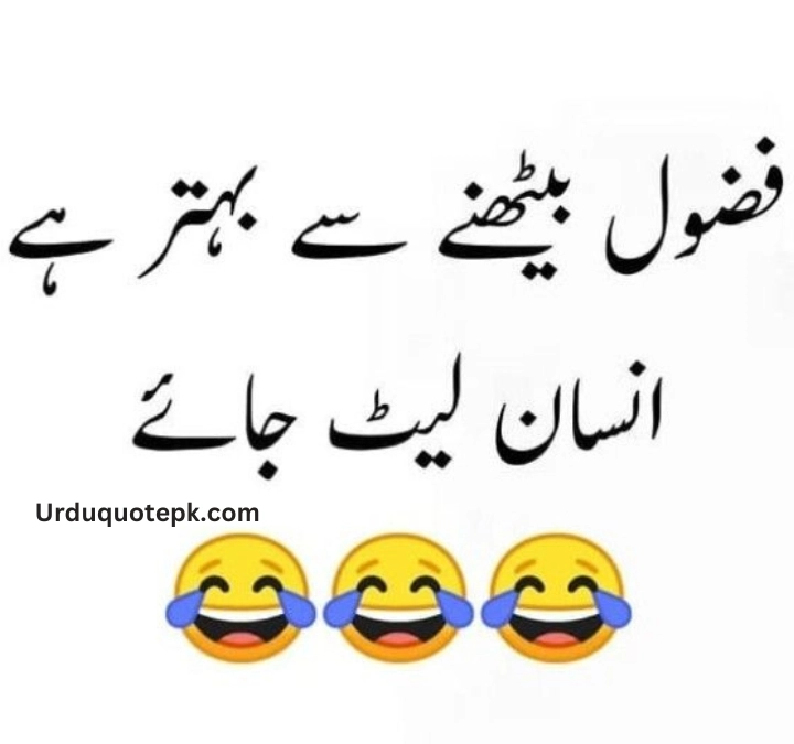 A Picture of Funny Urdu Quote with emojis